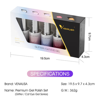 Venalisa 5 db-os UV/LED Glitter gél lakk szett - 5x10 ml - GC02