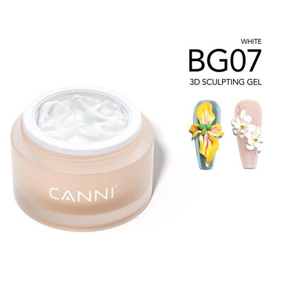CANNI díszítő zselé - BG07 - HEMA Free 3D Sculpting Gel gyurmazselé 10g - White