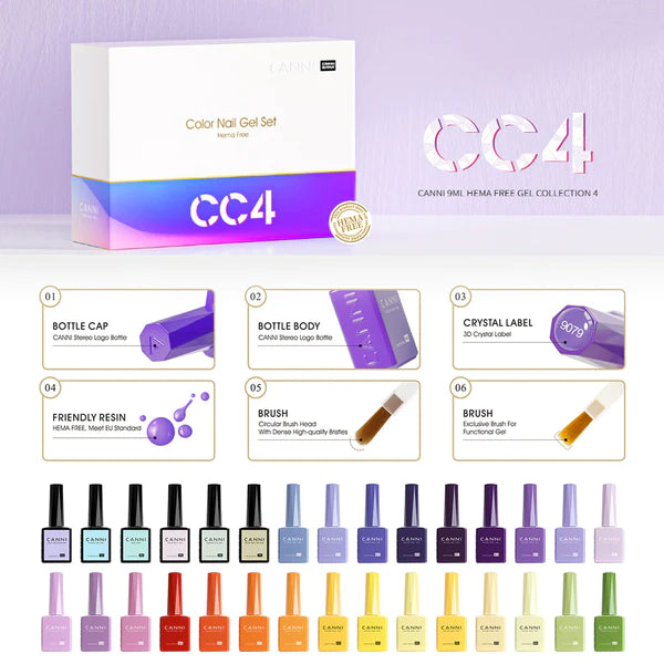 CANNI HEMA FREE UV/LED gel polish set (30 pieces) CC4
