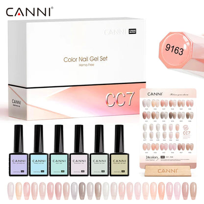 CANNI HEMA FREE UV/LED 30-piece Gel Varnish Set - Translucent Jelly Colors CC7