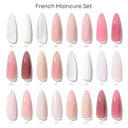 CANNI HEMA FREE UV/LED Rubber Base and BIAB Set (24 pcs) - CF1