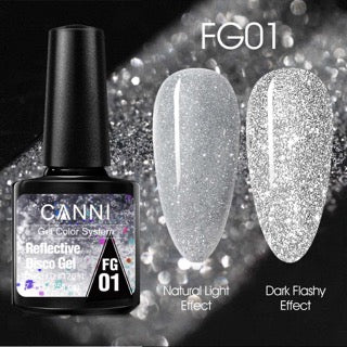 CANNI UV/LED Reflective Disco gél lakk 7.3 ml - FG01