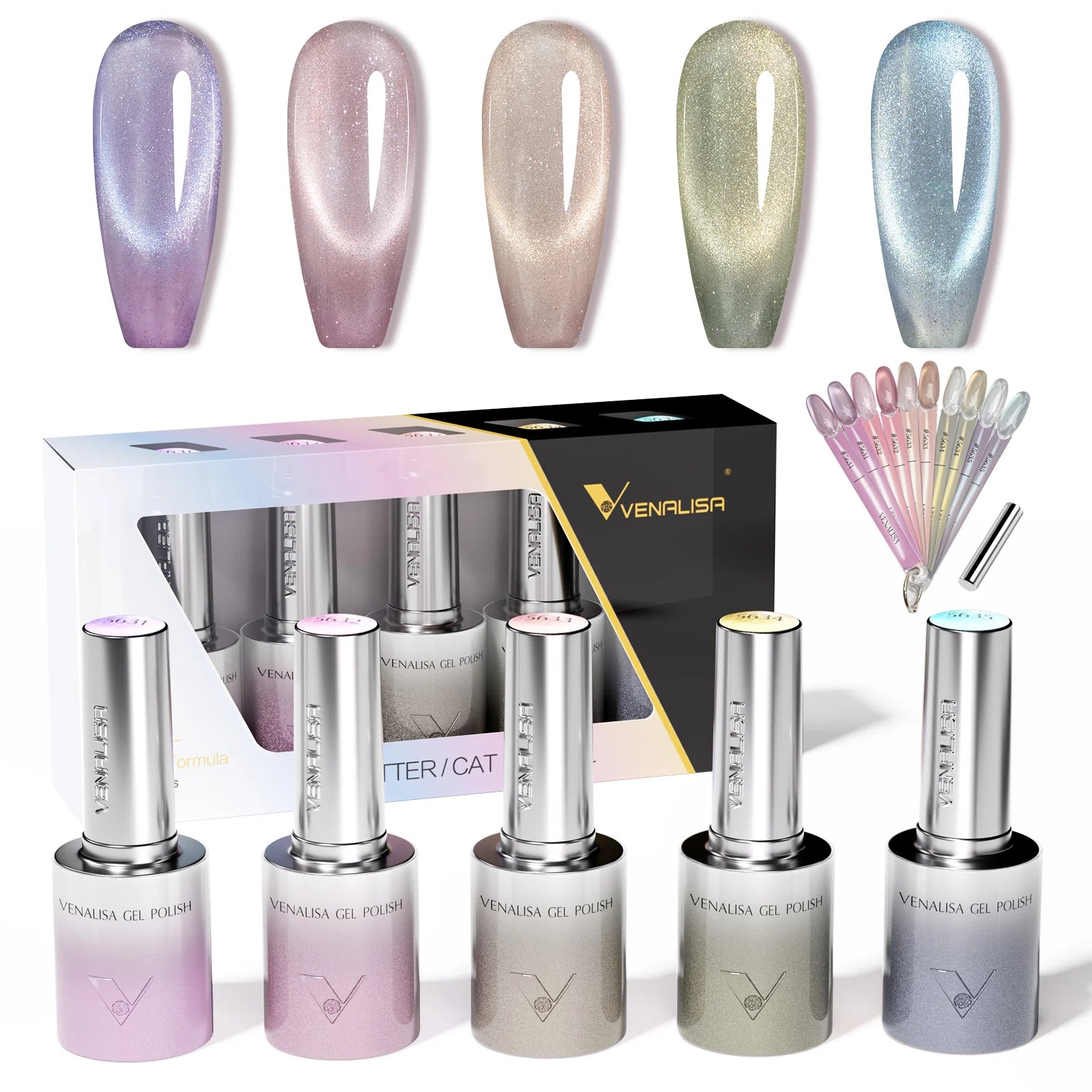 Venalisa 5 db-os UV/LED Cat Eye gél lakk szett - 5x10 ml - GC07