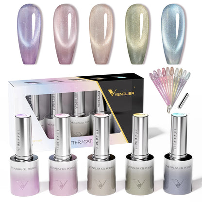 Venalisa 5 db-os UV/LED Cat Eye gél lakk szett - 5x10 ml - GC07