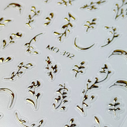 Nagelaufkleber - Goldene Blätter
