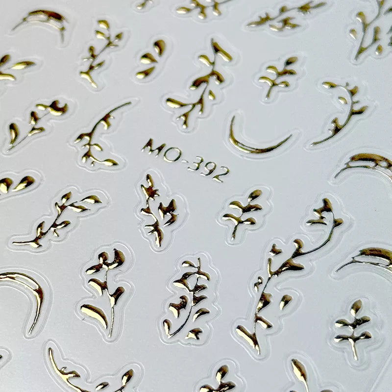 Nagelaufkleber - Goldene Blätter
