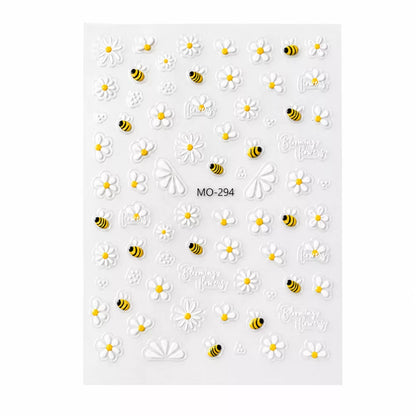 Körömmatrica - Bee Happy