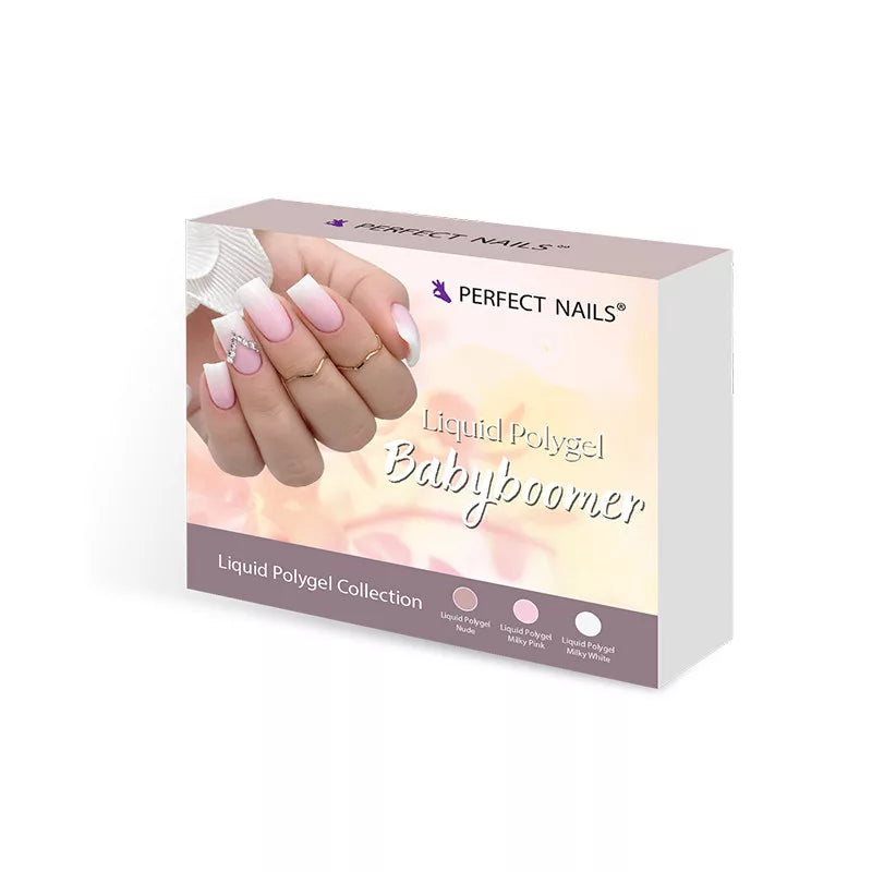 Liquid Polygel Babyboomer - Base Gel Collection - 3 x 15 ml
