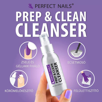 Prep & Clean Cleanser - Univerzális Körömelőkészítő, Zseléfixáló És Tisztító Folyadék 100 ml