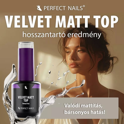 Velvet Matt Top Gel - Hema Free Matt Fedőzselé - 15 ml
