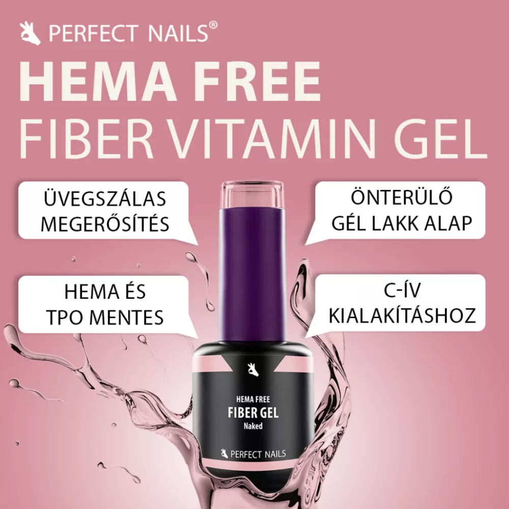Fiber Vitamin Base Gel - Hämafreie, verstärkte Gel-Nagellack-Basis - Transparent - 15 ml