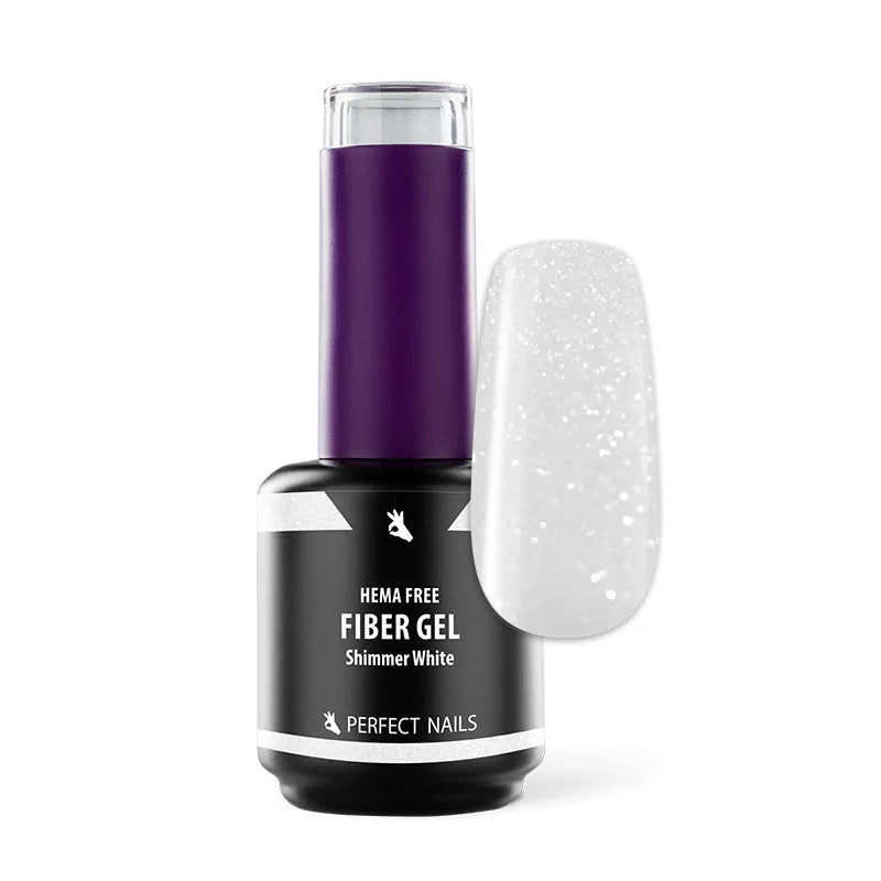 Fiber Vitamin Base Gel - Hema Free Erősített Gél Lakk Alap - Shimmer White - 15 ml