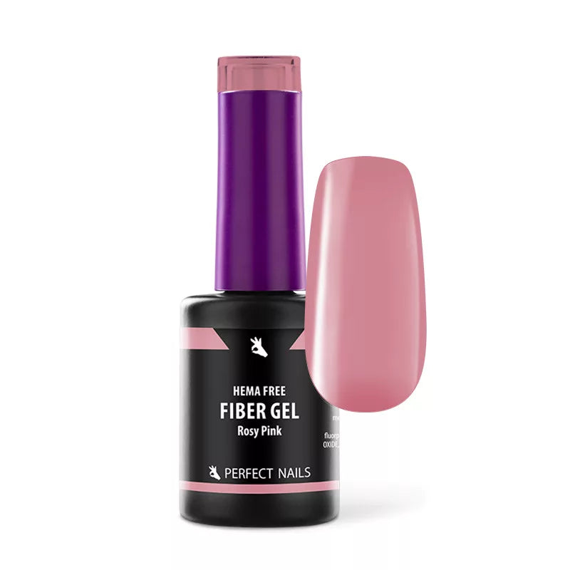 Fiber Vitamin Base Gel - Hema Free Erősített Gél Lakk Alap - Rosy Pink - 8 ml