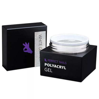 Perfect Polyacryl Gel - Polygel White Glitter 15 g