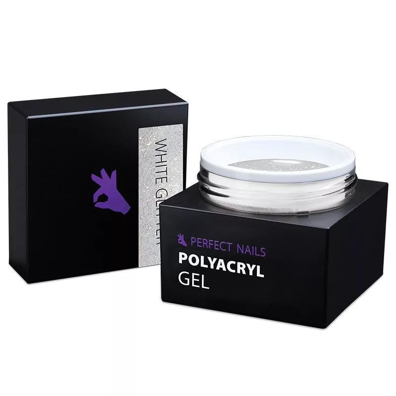 Perfect Polyacryl Gel - Polygel White Glitter 15 g