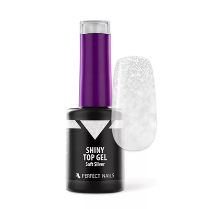 Shiny Top Gel - Soft Silver - 8 ml