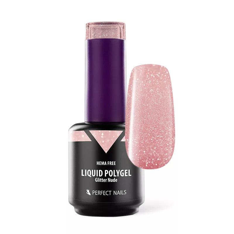 Liquid Polygel - Glitter Nude - 15 ml