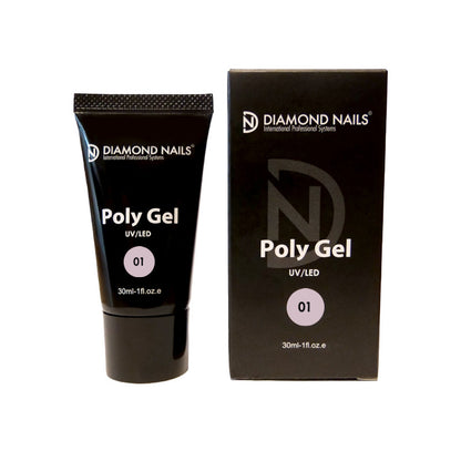 Diamond Nails Poly gel 01 - Milky Pink - 30ml