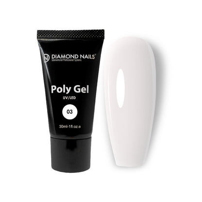 Diamond Nails Poly gel 03 - Milky White - 30ml