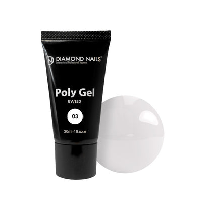 Diamond Nails Poly gel 03 - Milky White - 30ml