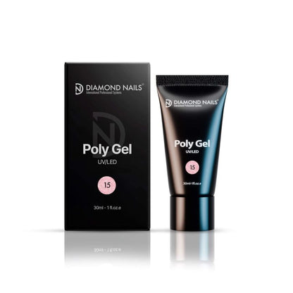 Diamond Nails Poly gel 15 - Cover Shine (Rózsaszín csillámos) - 30 ml - Hema- és Tpo-mentes