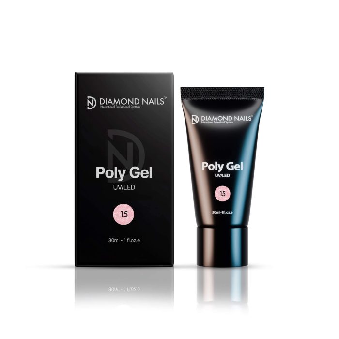 Diamond Nails Poly gel 15 - Cover Shine (Rózsaszín csillámos) - 30 ml - Hema- és Tpo-mentes