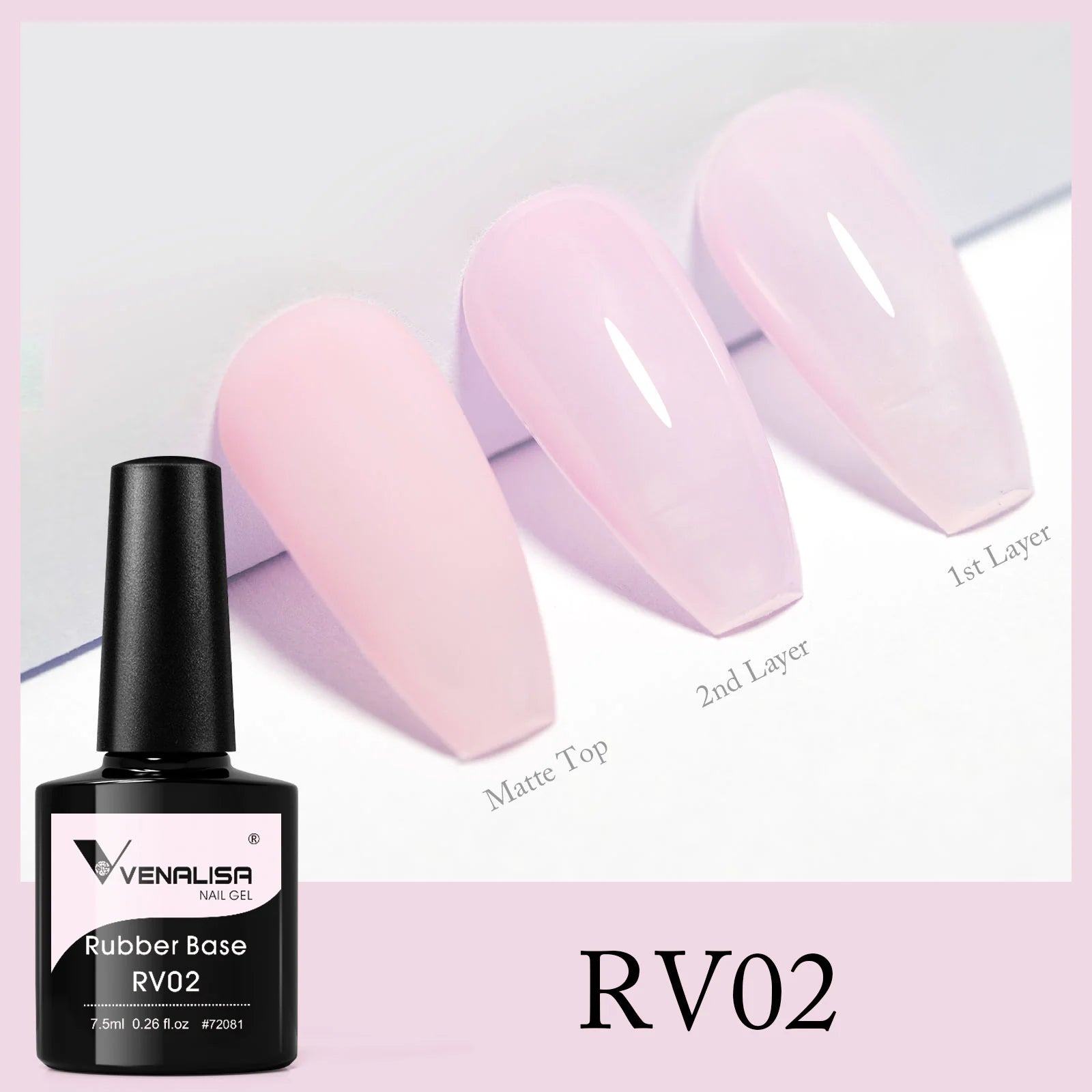 Venalisa Rubber Base Gel 7,5 ml RV02 – HEMA & TPO mentes