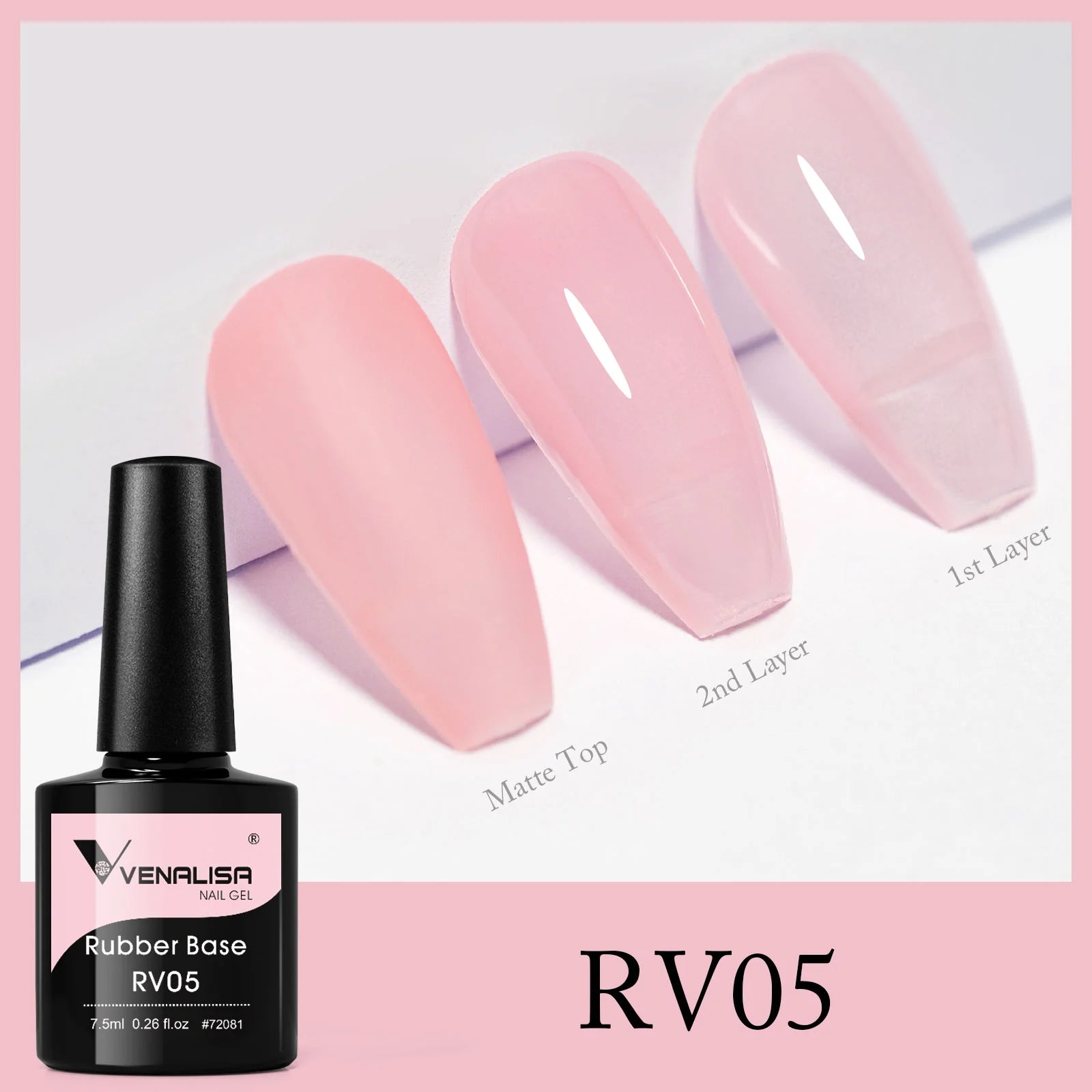 Venalisa Rubber Base Gel 7,5 ml RV05 – HEMA & TPO mentes
