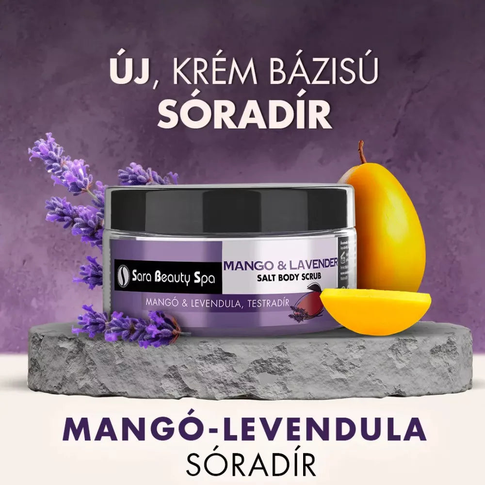 Bőrradír és Testradír - Mangó-Levendula Sóradír - 300ml