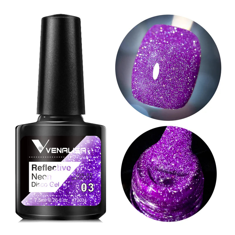 Venalisa Reflective Neon Disco Gél Lakk BD03 – HEMA- és TPO-mentes