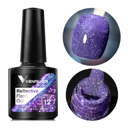 Venalisa Reflective Neon Disco Gél Lakk BD12 – HEMA- és TPO-mentes