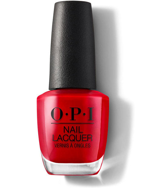 N25 Big Apple Red OPI nail polish and OPI Top Coat - high gloss top coat in a package of 2x15ml