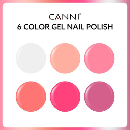 CANNI HEMA KOSTENLOSES UV/LED-Gel-Nagellack-Set 6x9ml - 2311 - Blush Bliss Bouquet