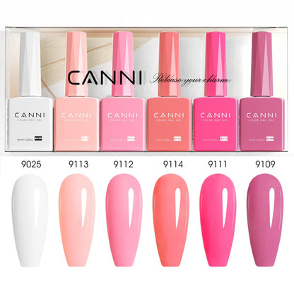 CANNI HEMA KOSTENLOSES UV/LED-Gel-Nagellack-Set 6x9ml - 2311 - Blush Bliss Bouquet