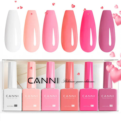 CANNI HEMA FREE UV/LED gél lakk szett 6x9ml - 2311 - Blush Bliss Bouquet