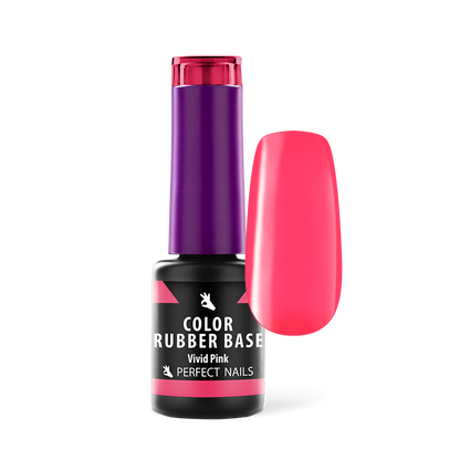 Color Rubber Base Gel - Színezett Alapzselé - Vivid Pink