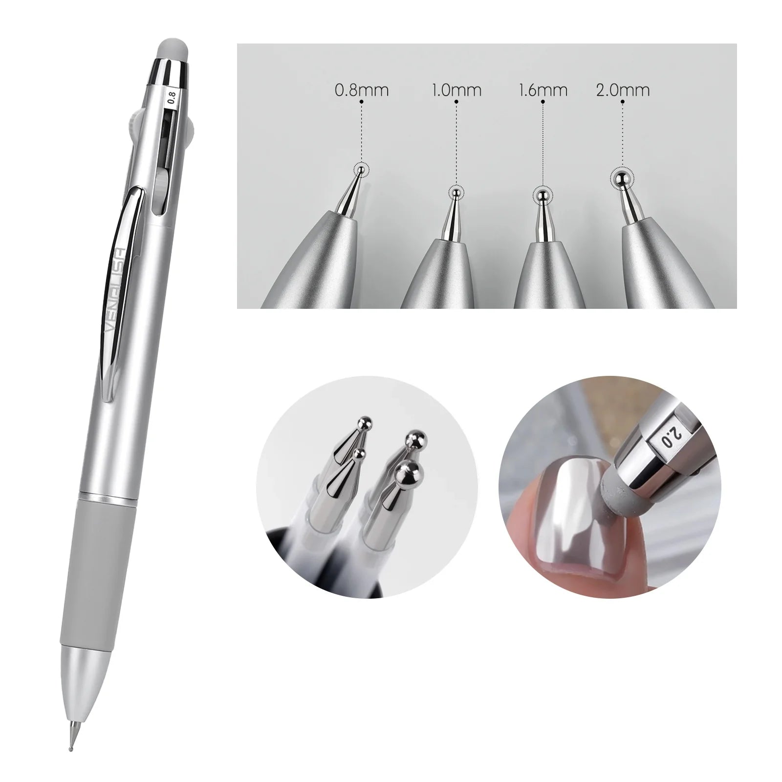 Versatile 4-in-1 Dotting Pen – Multifunkciós pontozó toll körömdíszítéshez