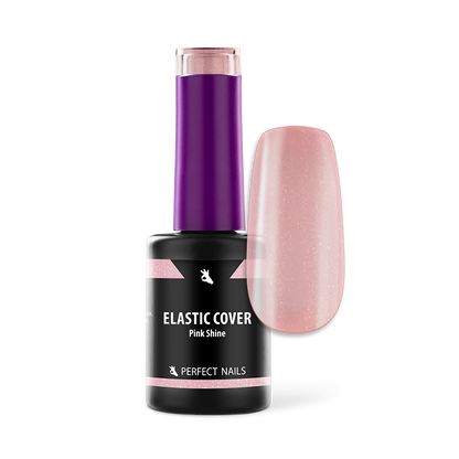 Perfect Nails Elastic Cover Base Gel - Pink Shine - Ecsetes Műkörömépítő Zselé 8ml