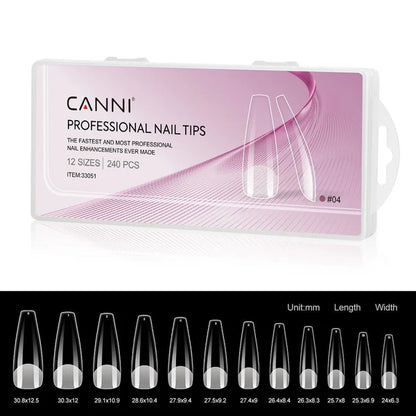 CANNI Soft Gél Tip 240 db-os / 12 méret No.04 balerina