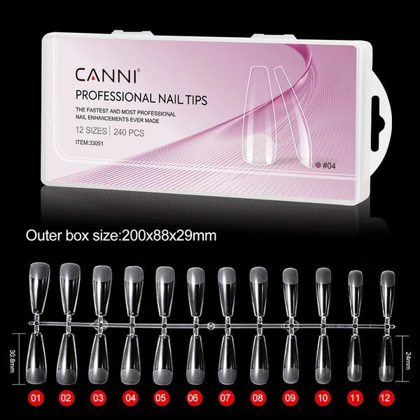 CANNI Soft Gél Tip 240 db-os / 12 méret No.04 balerina