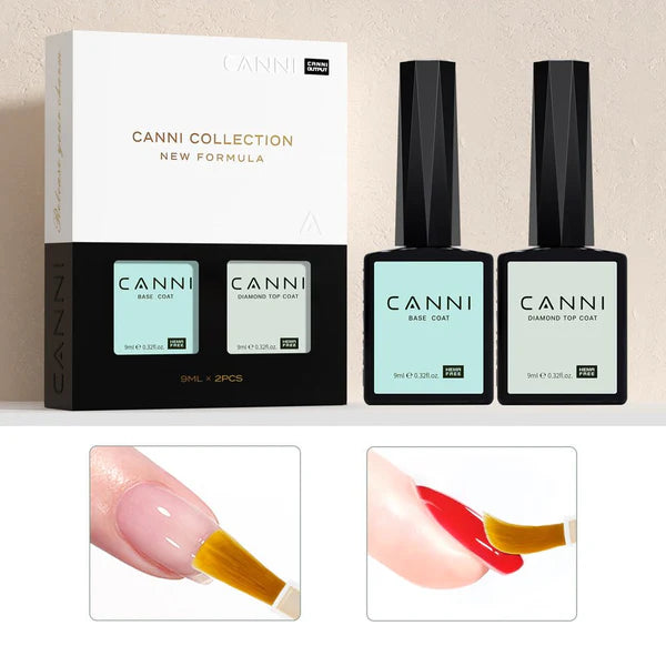 CANNI HEMA-FREE Base Coat + Diamond Top Coat szett 2x9 ml