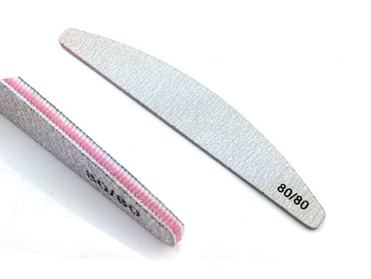 Curved straight artificial nail and nail file #80/80