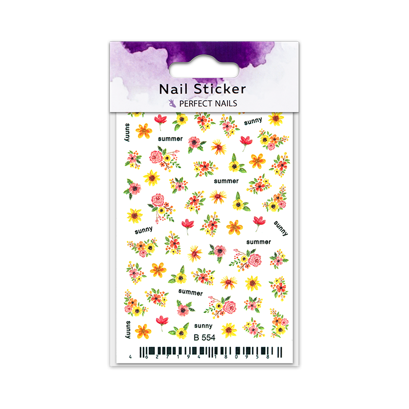 Perfect Nails   Körömmatrica - 3D Sunny Flowers