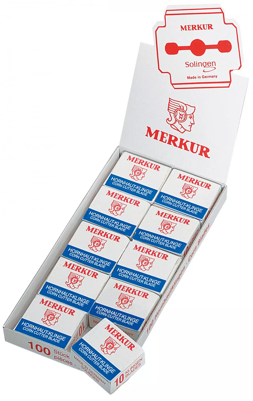Merkur Solingen Hornhauthobel-Klingen – 10 Stück