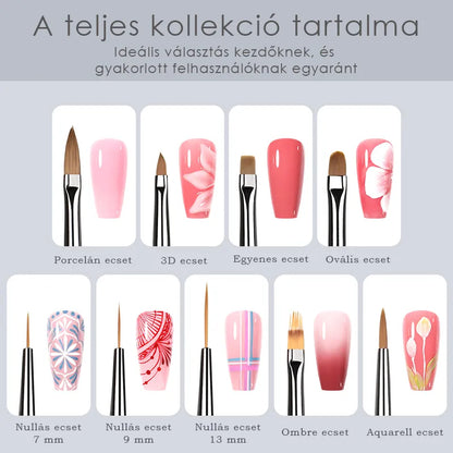 BORN PRETTY PRO Pinsel-Set - 9 Stk.