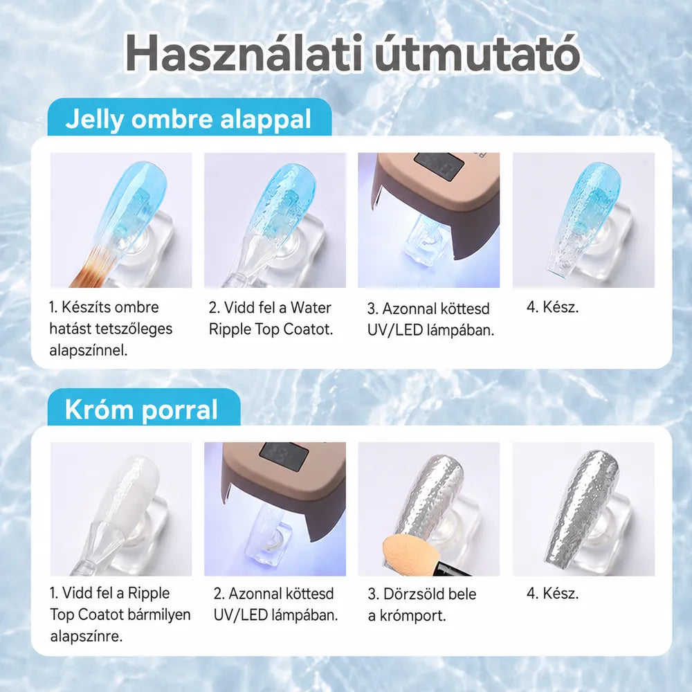 Born Pretty Water Ripple Top Coat 10 ml – Versiegelungsgel mit Wasserwellen-Effekt