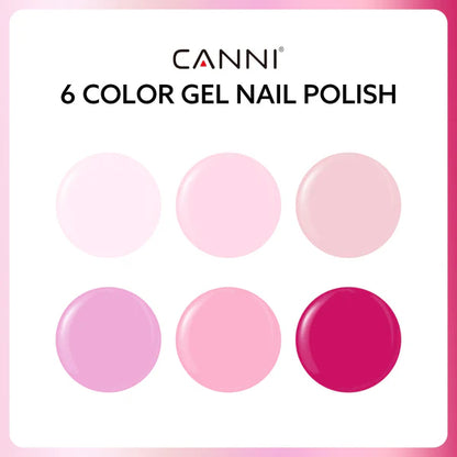 CANNI HEMA FREE UV/LED gel polish set 6x9ml - 2302 - Pink Champagne Dreams