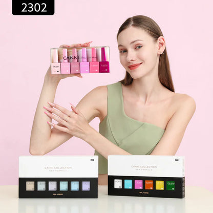 CANNI HEMA FREE UV/LED gel polish set 6x9ml - 2302 - Pink Champagne Dreams