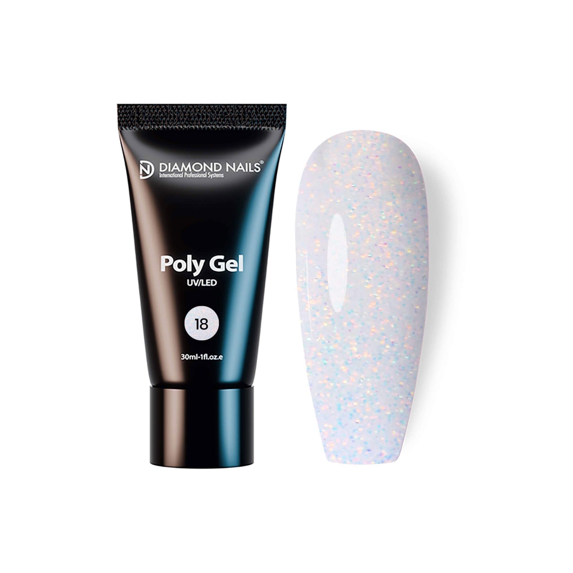 Diamond Nails Poly gel 18 - White Unicorn - 30 ml - Hema- mentes