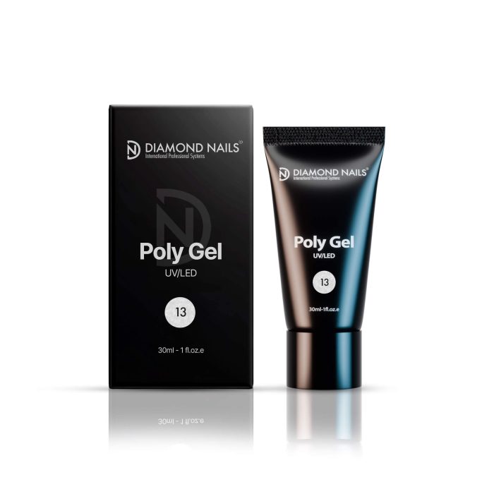 Diamond Nails Poly gel 13 - White Glitter - 30ml - Hema- és Tpo-mentes
